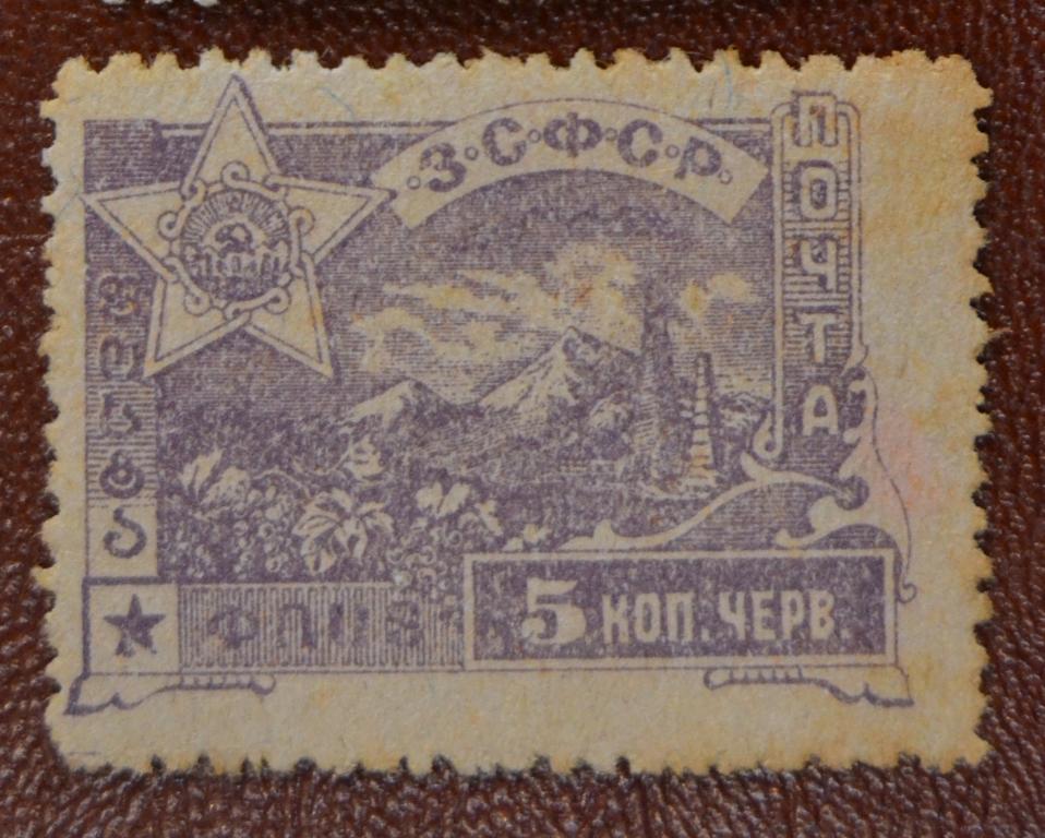 ЗСФСР   Гражданская война 1923 год 5 коп Чер.  Зуб  Чист @