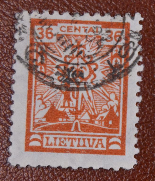 Литва 1923 год Стандартный выпуск  Гаш @