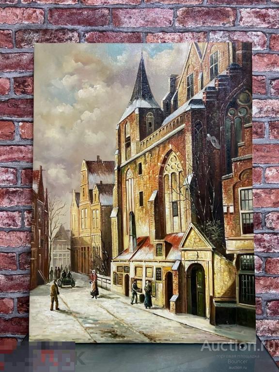 Картина "Голландский пейзаж".Холст, масло. Тихонов П. 2019 год