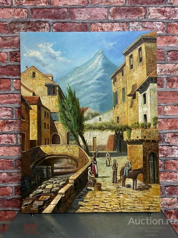 Картина "Городской пейзаж".Холст, масло.Тихонов П. 2019 год.