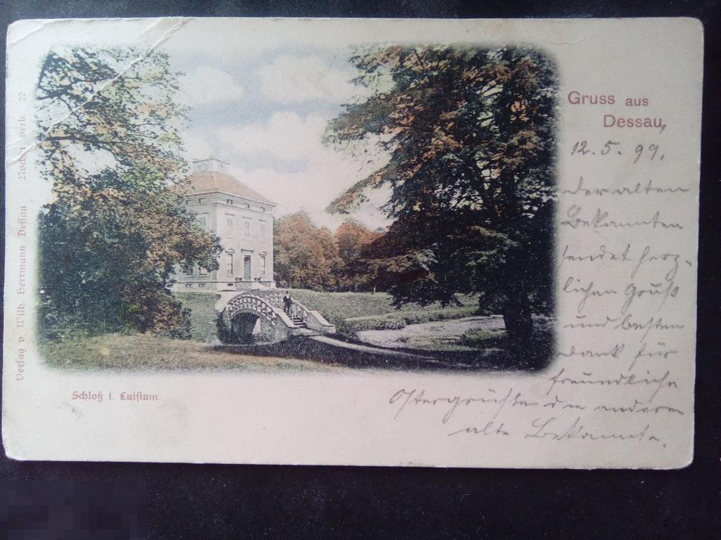 Дорев. открытка Поздравление из Дессау( Ansichtskarte, Gruss aus Dessau) 