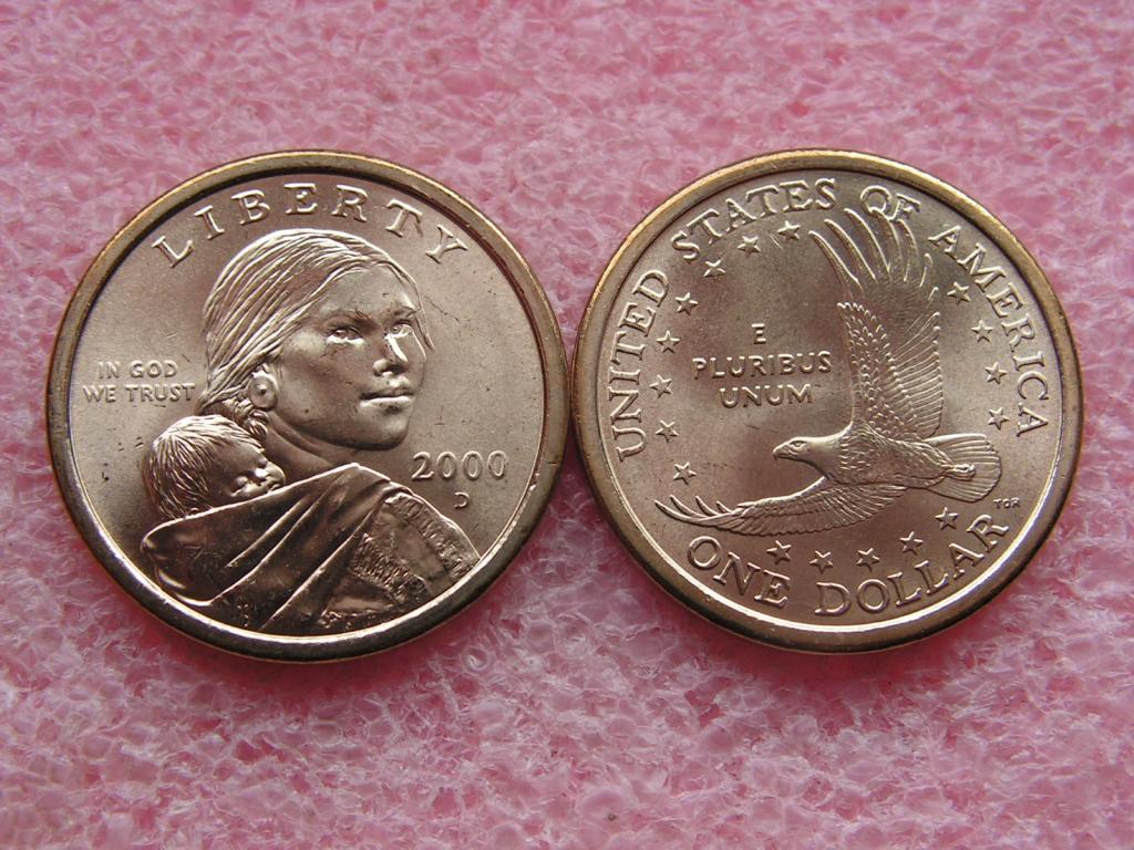 США 1 доллар 2000 Сакагавея D unc