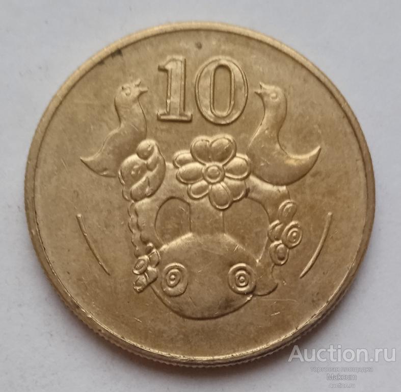 Кипр 10 центов . 2002 г .