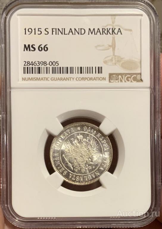 МАРКА 1915 NGC MS66 UNC РОССИЯ ФИНЛЯНДИЯ