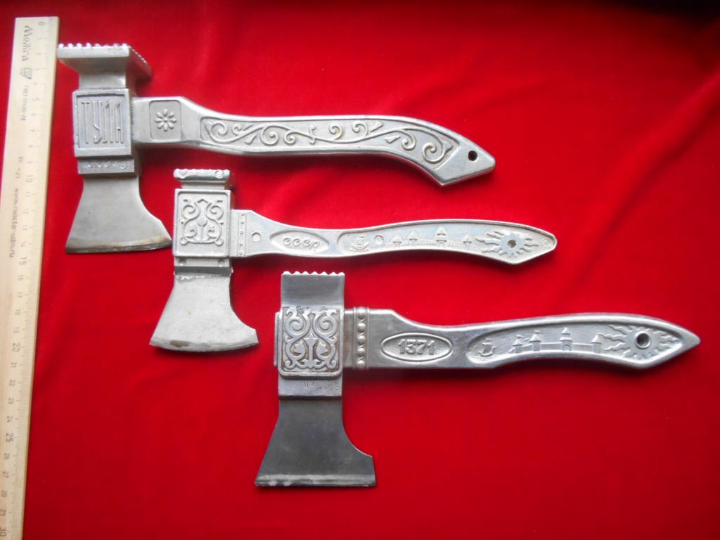 Три Кухонных Топора Топорика Тула Калуга СССР Алюминий Интересные Состояние