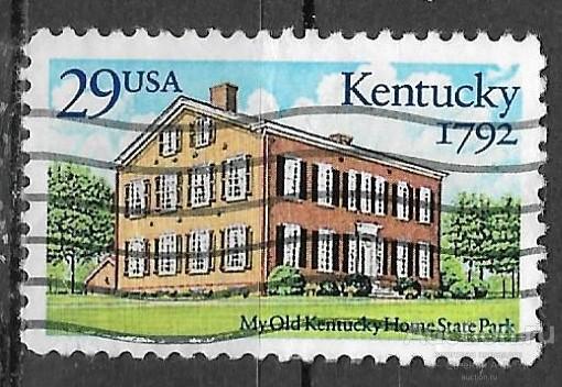 США. 1992. Штата Кентукки. Гашение.
