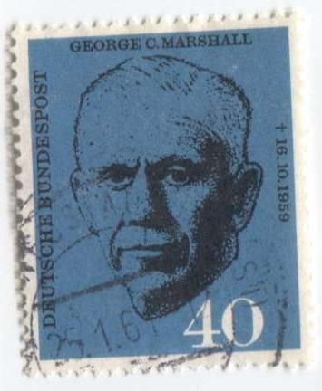 1960 германия. ФРГ. Годовщина смерти Дж.Маршалла.гаш