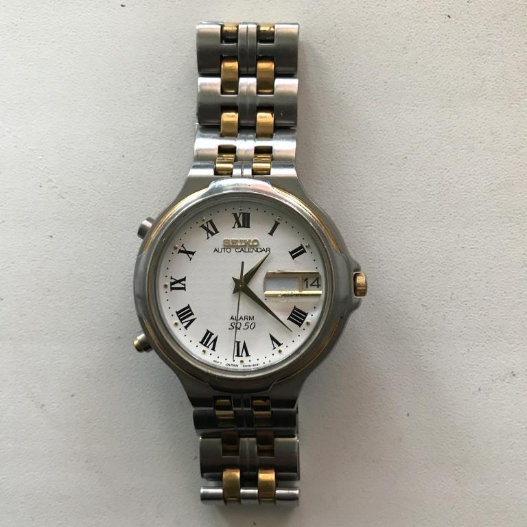 Часы наручные SEIKO AUTO CALENDAR. ALARM. Кварц. СМ.Описание.