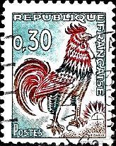 Франция 1965 MiNr 1496 (0.2 €) Стандарт. Гальский петух Декариса. U