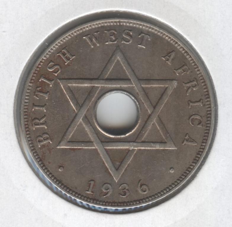 Британская Западная Африка 1 пени 1936 Эдуард 8