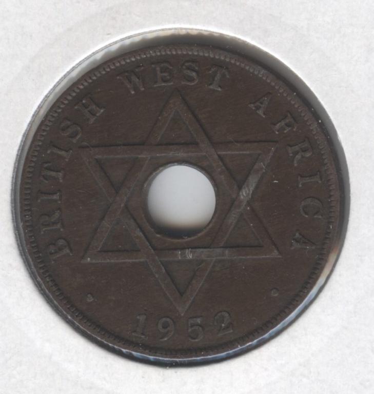 Британская Западная Африка 1 пени 1952 Георг 6
