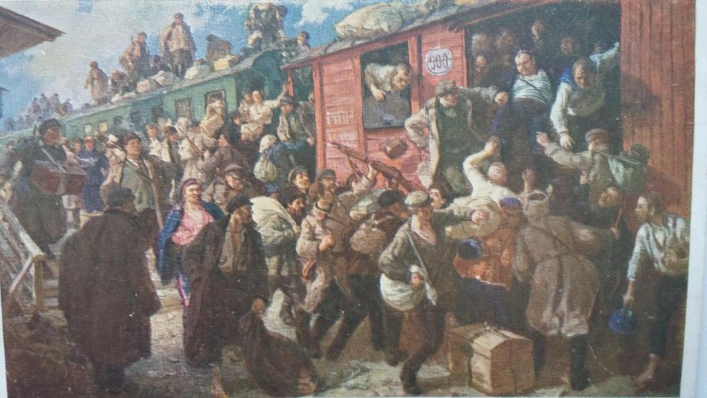 почтовая карточка 33 год демобилизация старой армии центральный музей  РККА
