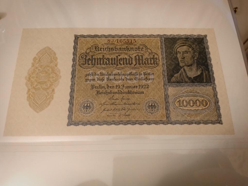 Германия, 10000 марок. 1922 год. Пресс unc