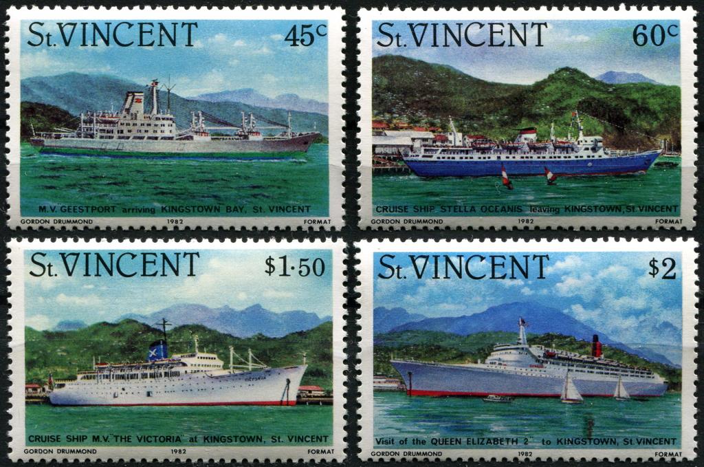 1982 г Сент Винсент корабли пароходы лайнеры MNH чист
