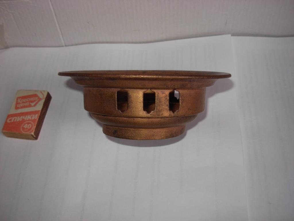 Конфорка корона старинная на самовар жаровой большая , добротная , венчик , патина