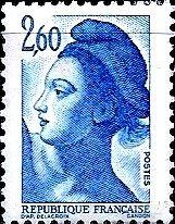Франция 1982 MiNr 2340 A (1.5 €) Стандарт. Свобода (Делакруа). Чистая без клея.