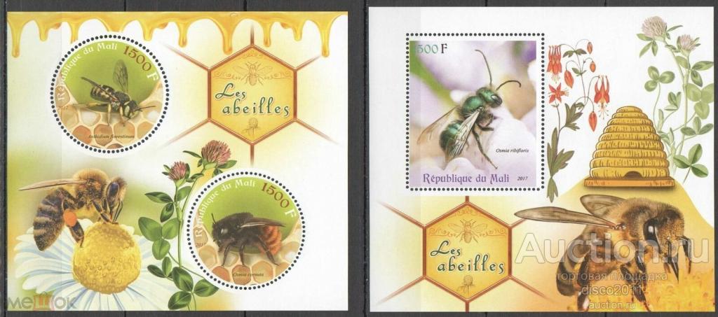 Мали 2017 Пчелы Осы Шмели Насекомые Фауна к/боген**