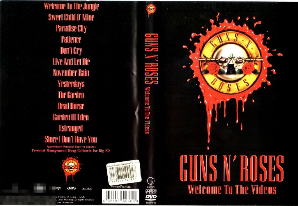 GUNS N’ ROSES Welcome To the Videos DVD  Сост. "VERY GOOD" 