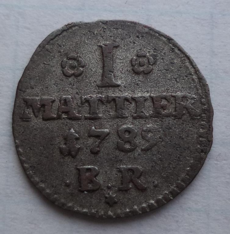 Липпе-Детмольд 1 матьер 1789 год  п.11