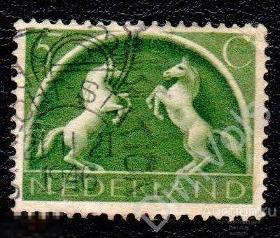Нидерланды. 1943 г. Лошади Кони Почтовое гашение