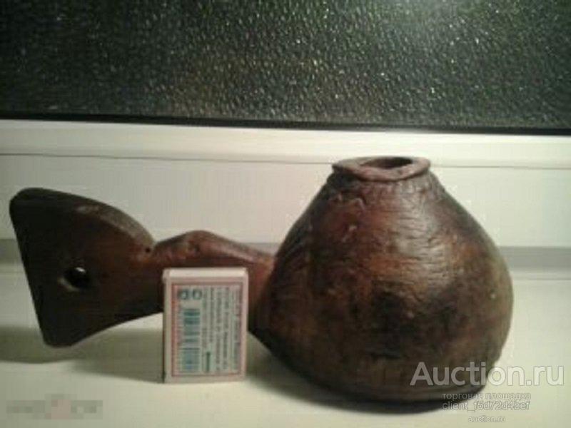 Антикварный резной индийский деревянный ковш 19 век 