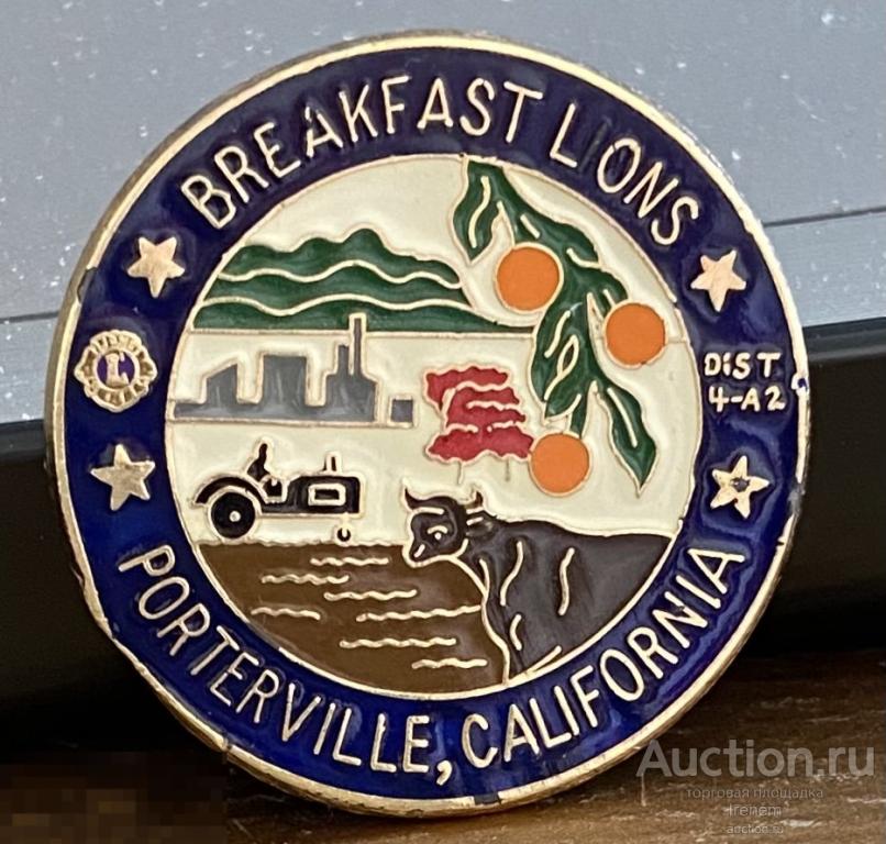 USA, Значок, нагрудный знак из США, Porterville, California 