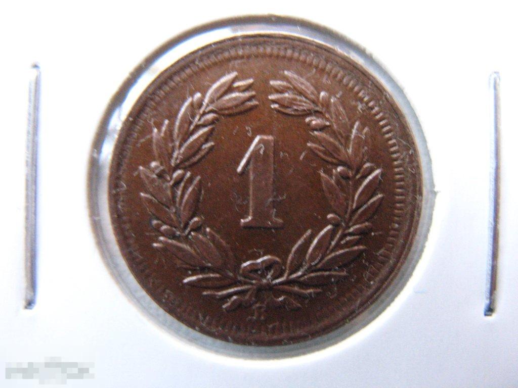 1 раппен 1908 года Швейцария в коллекционном состоянии 