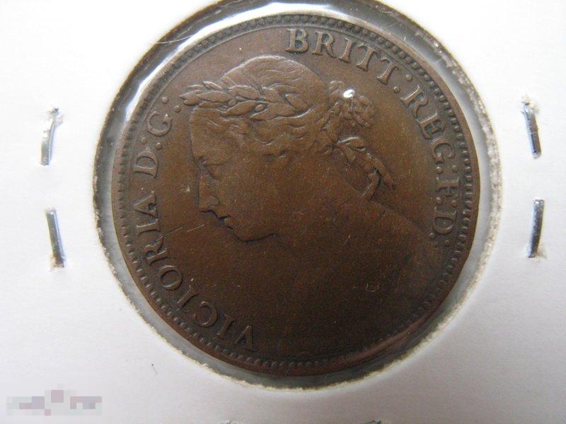 1 фартинг 1886 года Великобритания