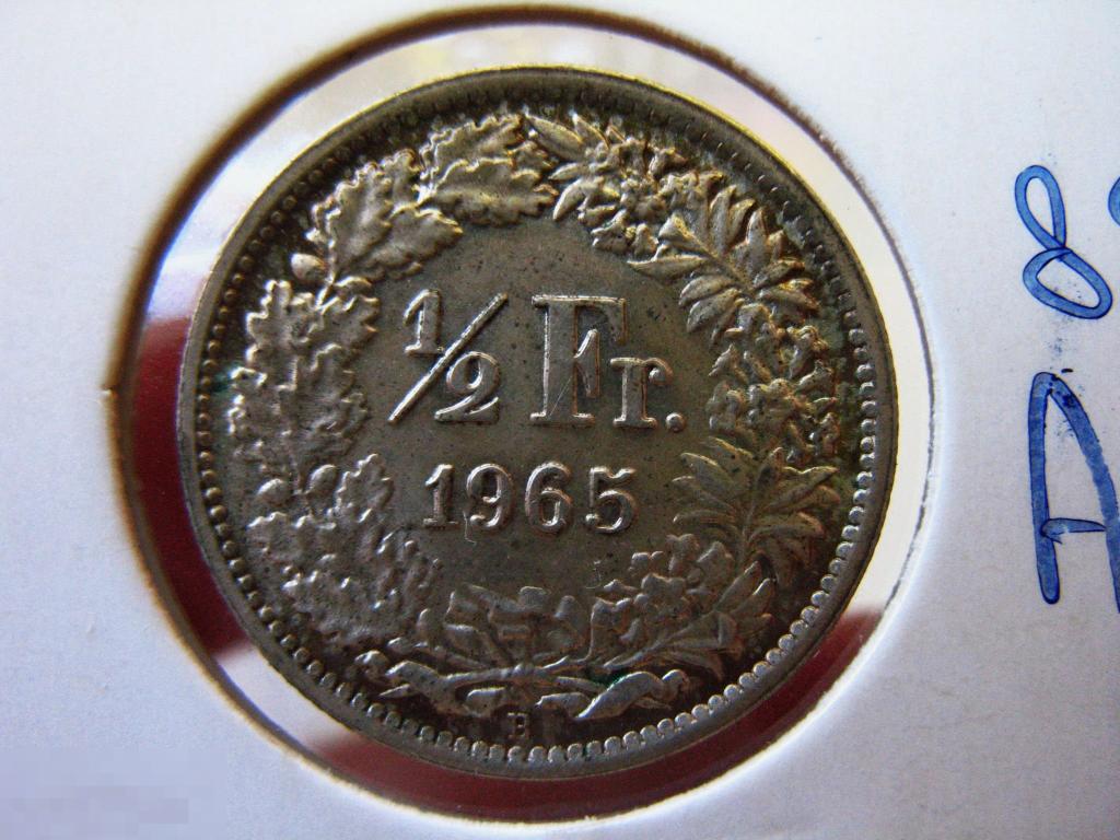 1/2 франка 1965 Швейцария