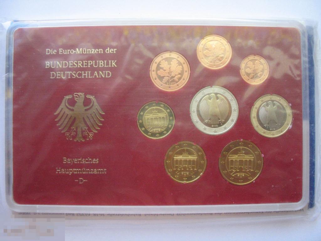 евронабор 2002 Германия Годовой набор D Мюнхен