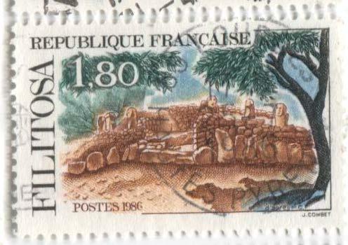1986. Франция.Туризм Мегалитические монументы в Филитозе.гаш