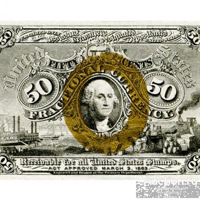 50 центов 1863 года 2 выпуск, копия арт. 19-10076