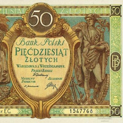 50 злотых 1929 года Польша, копия арт. 19-10106