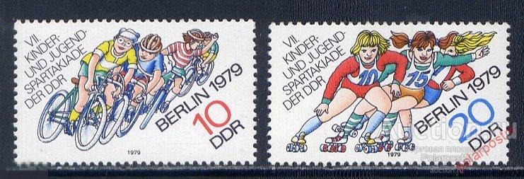 ГДР 1979 2433-2434 ДЕТСКИЙ СПОРТ 
