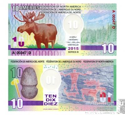 10 Ameros 2015 лось, Северная Америка, фэнтези, копия UNC арт. 19-13904
