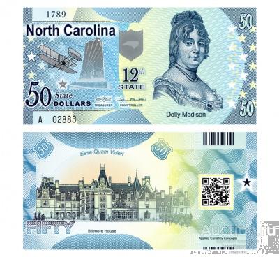 50 долларов 2016 North Carolina, США, фэнтези, копия арт. 19-14110