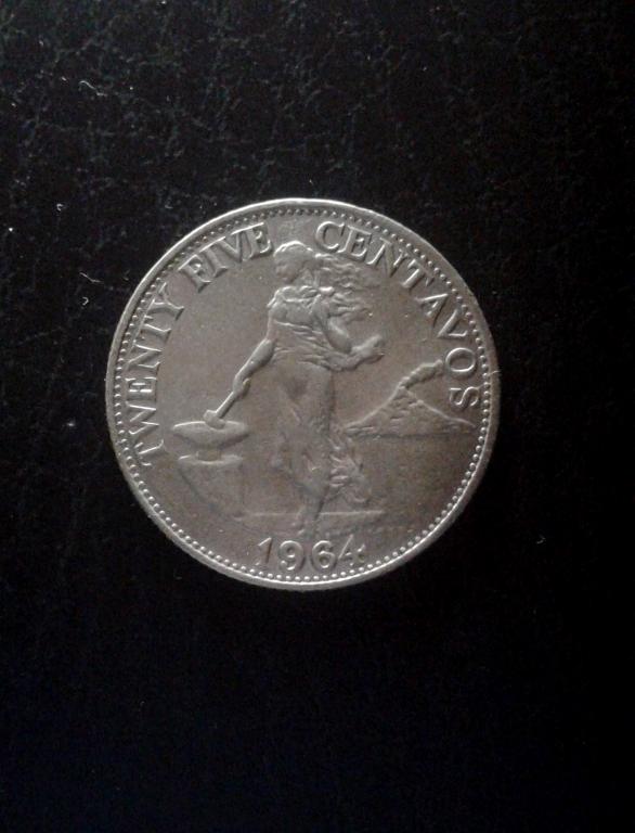 25 сентаво 1964 г. ,Филиппины. Азия , ( 1В12 )