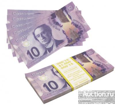 10 долларов Cadaua Канада, упаковка сувенирных банкнот копия арт. 19-13983