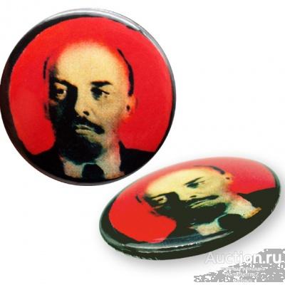 Значок Ленин 1920-30 гг., фон красный, копия арт. 16-12115