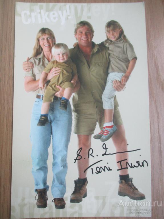 Автограф, Terri Irvin, жена охотника за крокодилами Stephen Robert «Steve» Irwin, Австралия