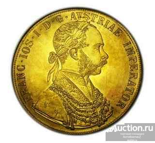 Золотые 4 дуката 1874 года, копия монеты Австрии арт. 17-907