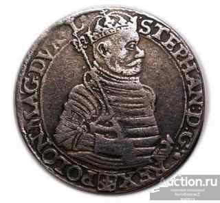Талер 1582 Стефан Баторий Польша копия монеты в серебре арт. 17-080