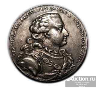 Талер 1766 монета Польши копия редкой монеты в серебре арт. 17-1830#