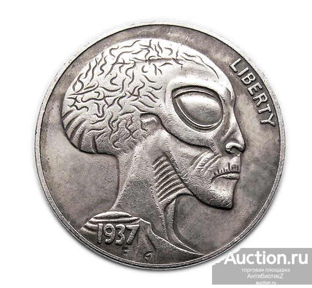 5 центов 1937 США Бизон сувенирная монета 4 копия арт. 17-6884-1