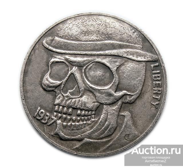 5 центов 1937 США Бизон сувенирная монета 24 копия арт. 17-6904-1