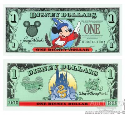 1 доллар Дисней Mickey 1997, копия арт. 19-14687