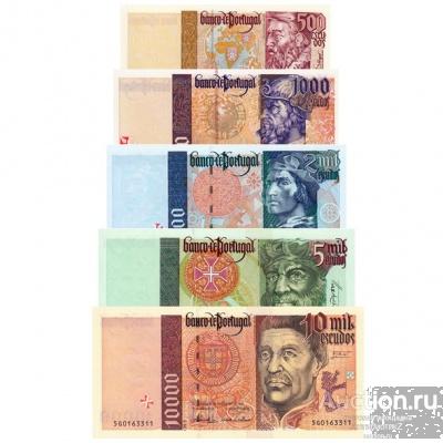 Набор 500-10000 эскудо 1996-98 Португалия, копии арт. 19-11694