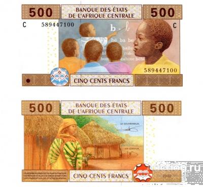 500 франков 2002 Республика Камерун, копия арт. 19-13306