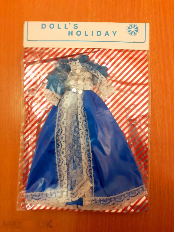 Новое синее платье на куклу Barbie " Dolls Holiday" 90-егг 