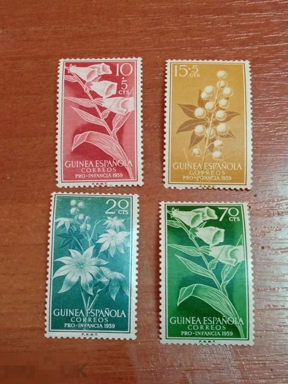 А9.1 Испанская колония, Испанская Гвинея, цветы, флора, MNH 